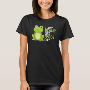 Verrückter Frosch Ich mag Frösche einfach wirk T-Shirt