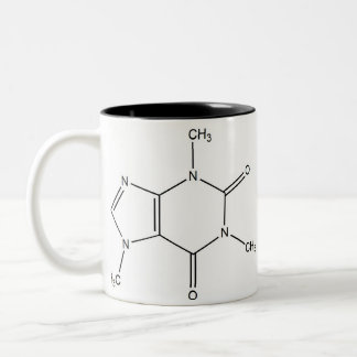 verrückter für Koffein Zweifarbige Tasse