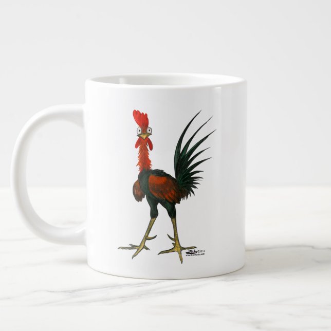 Verrückter Hahn Jumbo-Tasse (Links)