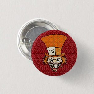 Verrückter Hatter Wonderland Screwball Grafiken Button