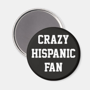 Verrückter hispanischer Fan, lustiger Basketball m Magnet