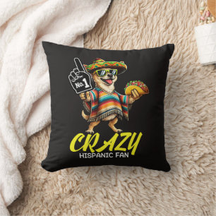 Verrückter hispanischer Fan - Lustiger Chihuahua M Kissen