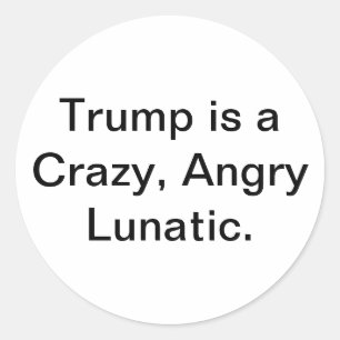 Verrückter Irrer Trump Hankamer Artjunkhaus Comic- Runder Aufkleber