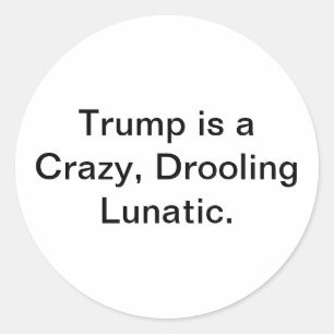 Verrückter Irrer Trump Hankamer Artjunkhaus Comic- Runder Aufkleber