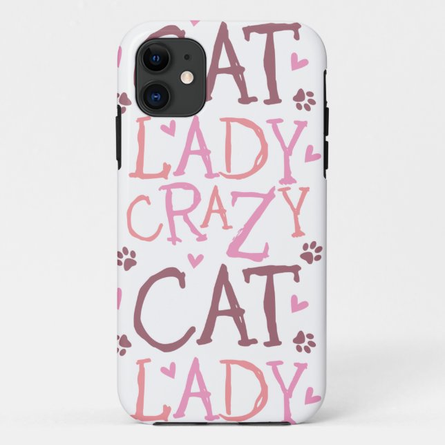 Verrückter Katzen-Dame (weißer) iPhone 5 Case-Mate iPhone Hülle (Rückseite)