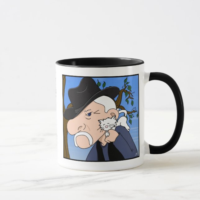 "Verrückter Katzen-Mann-" Tasse (Rechts)