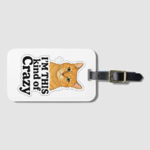 - „Verrückter Katzengepäckclip - Orange Katze D“