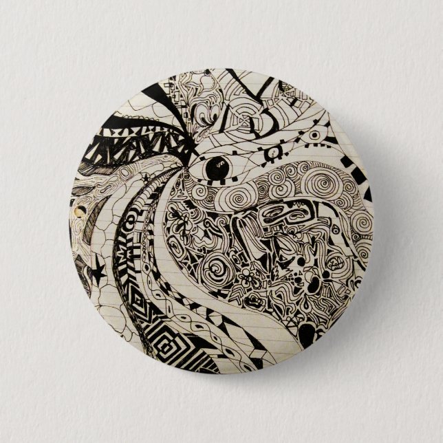 Verrückter Knopf Button (Vorderseite)