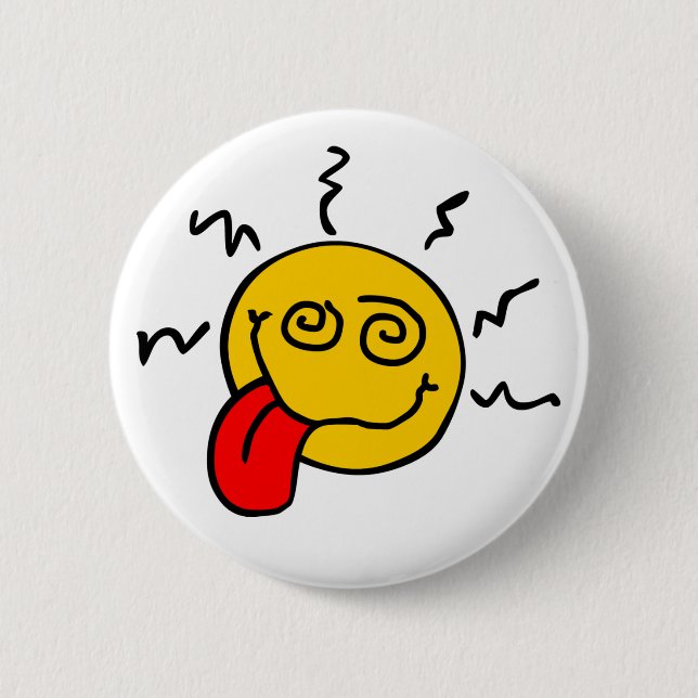 Verrückter Knopf Button (Vorderseite)
