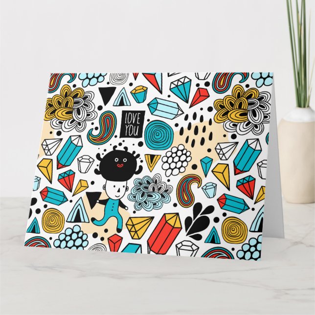 verrückter Kopf Karte (Vorderseite)