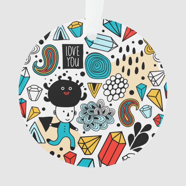 verrückter Kopf Ornament (Vorderseite)