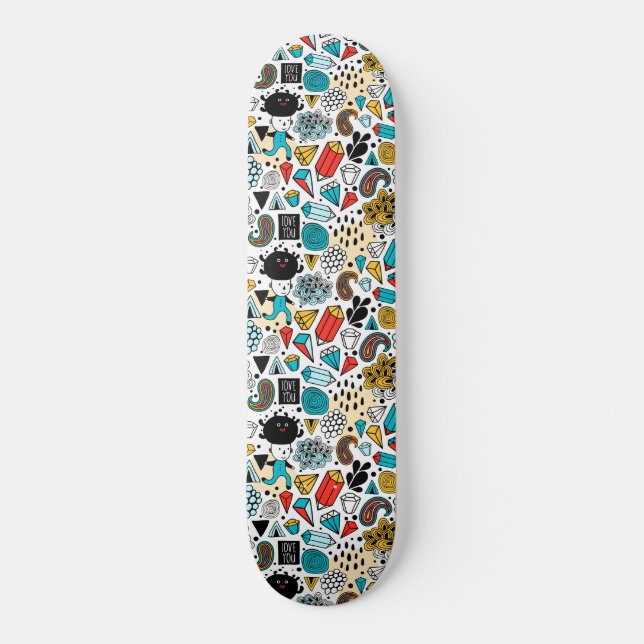 verrückter Kopf Skateboard (Vorderseite)