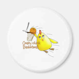 (Verrückter Küken-Basketball) Magnet