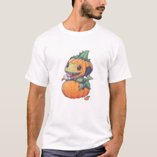 verrückter Kürbis versucht gruseligen zu essen T-Shirt