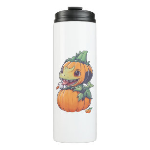 verrückter Kürbis versucht gruseligen zu essen Thermosbecher
