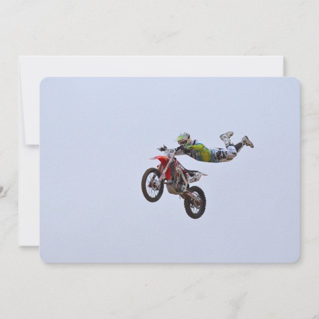 Verrückter Motocross Einladung (Vorderseite)