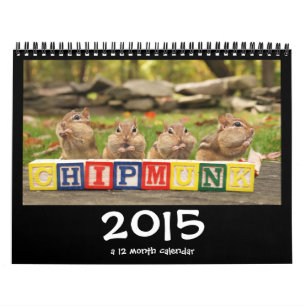Verrückter niedlicher Kalender der Chipmunks-2015