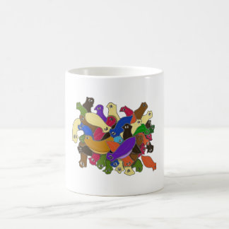 Verrückter querer mit Augen Planarian-Wurm-Entwurf Kaffeetasse