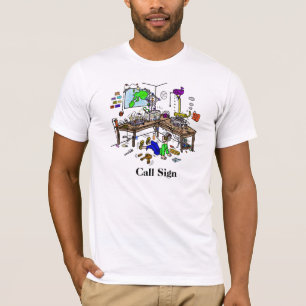 Verrückter Schinkenshack-Schinken-Radio-T - Shirt