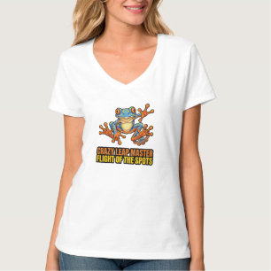 Verrückter Sprungmeister Flug der Flecken T-Shirt