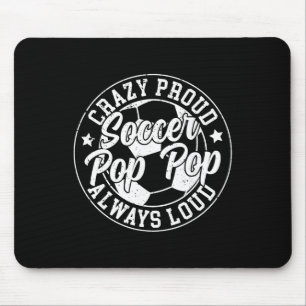 Verrückter stolzer Fußball-Opa eines Fußballspiele Mousepad