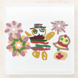Verrückter Tanz Lebkuchen Glasuntersetzer