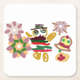 Verrückter Tanz Lebkuchen Rechteckiger Pappuntersetzer