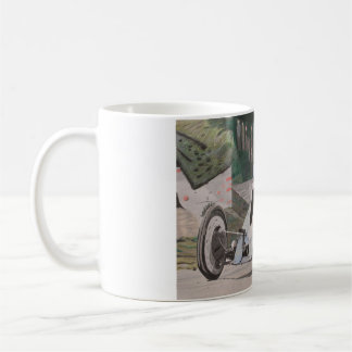 Verrückter Wissenschaftler bei der Arbeit Kaffeetasse