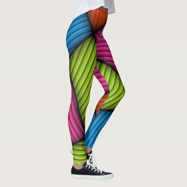 Verrücktes abstraktes Funky Leggings (Rechts)