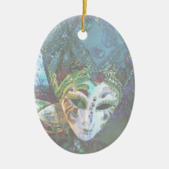 Verrücktes abstraktes Gesicht der Keramik Ornament (Vorne)