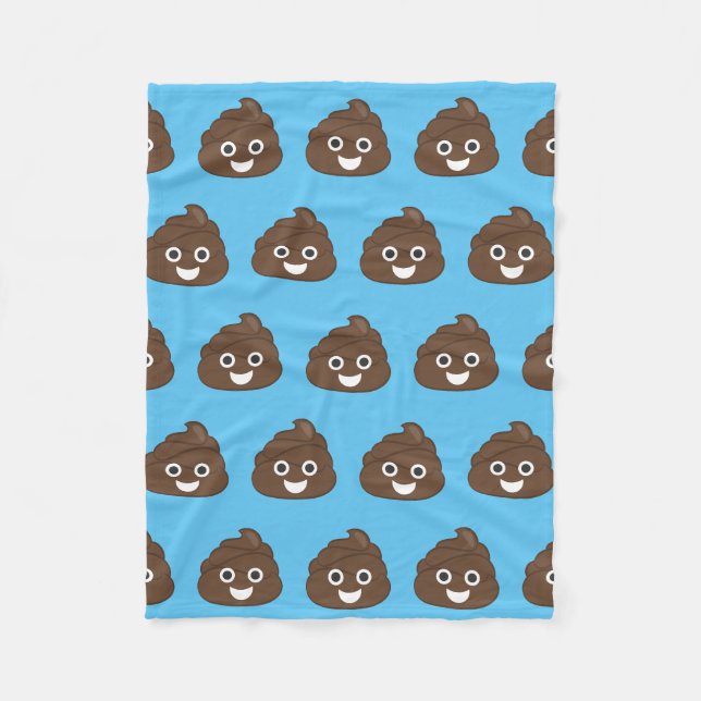 Verrücktes albernes Brown kacken Emoji Fleecedecke (Vorderseite)