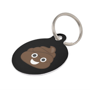 Verrücktes albernes Brown kacken Emoji Tiernamensmarke
