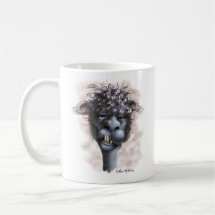 Verrücktes Alpaka-Cartoon Kaffeetasse