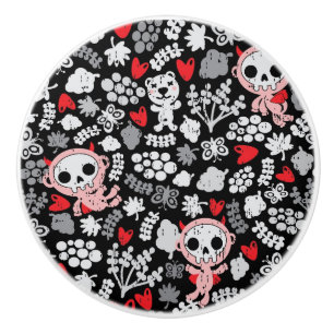 Verrücktes Babymuster Keramikknauf