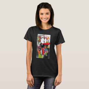 Verrücktes Cartoon-Graffiti-Kunst-T-Shirt T-Shirt