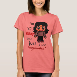 Verrücktes Emo Mädchen T-Shirt