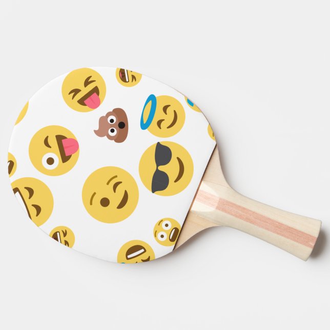 Verrücktes Emojis Tischtennis Schläger (Seitenansicht)