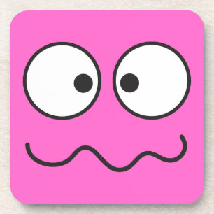 Verrücktes geisteskrankes Gesichtskreuz mit Augen Untersetzer