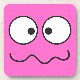 Verrücktes geisteskrankes Gesichtskreuz mit Augen Untersetzer