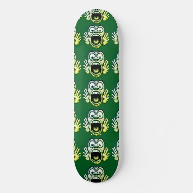 Verrücktes Gesicht Skateboard (Vorderseite)