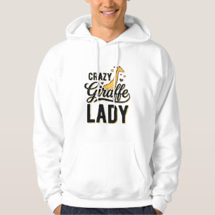 Verrücktes-Giraffen-Dame-Vintage-Stich-Shirt-Desig Hoodie