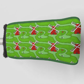 Verrücktes Golfmuster Lustiger Golfer Golf Headcover
