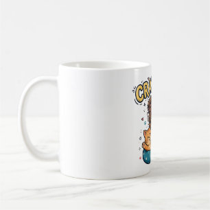 Verrücktes Katzen-Dame Lustiges T-Shirt Kaffeetasse