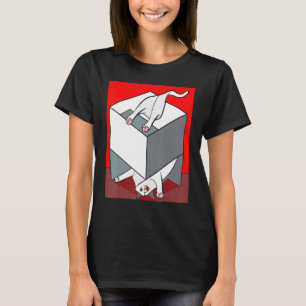 Verrücktes Katzenkunst-Kätzchen-Meme T-Shirt