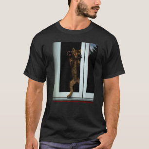 Verrücktes Katzenkunst-Kätzchen-Meme T-Shirt