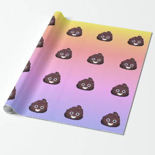 Verrücktes Ombre kacken Emoji Verpackungs-Papier Geschenkpapier