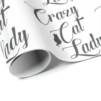 Verrücktes Packpapier Katzen-Damen-Pet Cat Lover