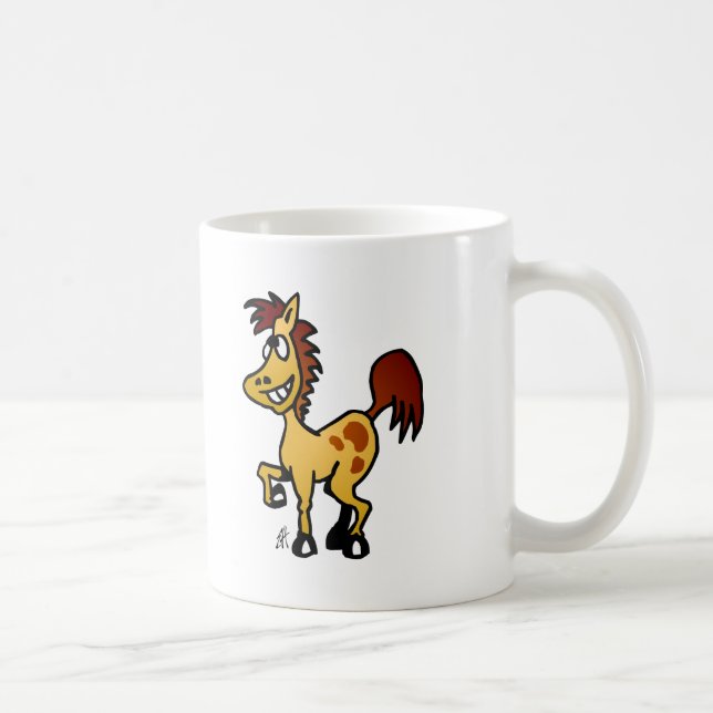 Verrücktes Pferd Kaffeetasse (Rechts)