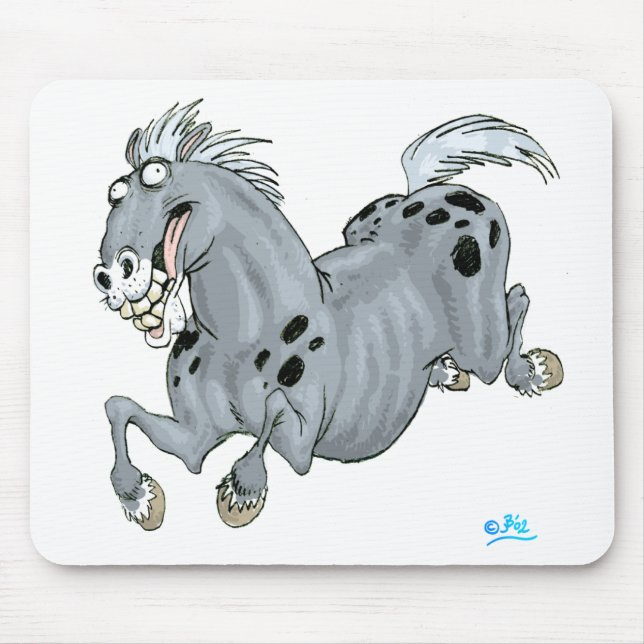 Verrücktes Pferdmousepad Mousepad (Vorne)