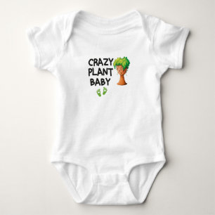 Verrücktes Pflanzenbaby, süßes pflanzliches Baby  Strampler